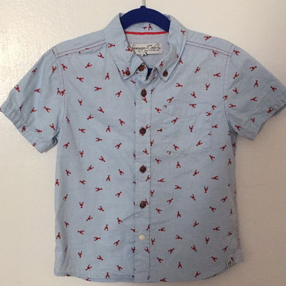 Sovereign Code Lobster Print Short Sleeve Shirt